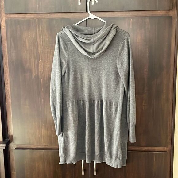 Calvin Klein Gray Hooded Cardigan Sweater Size Medium - Picture 4 of 6